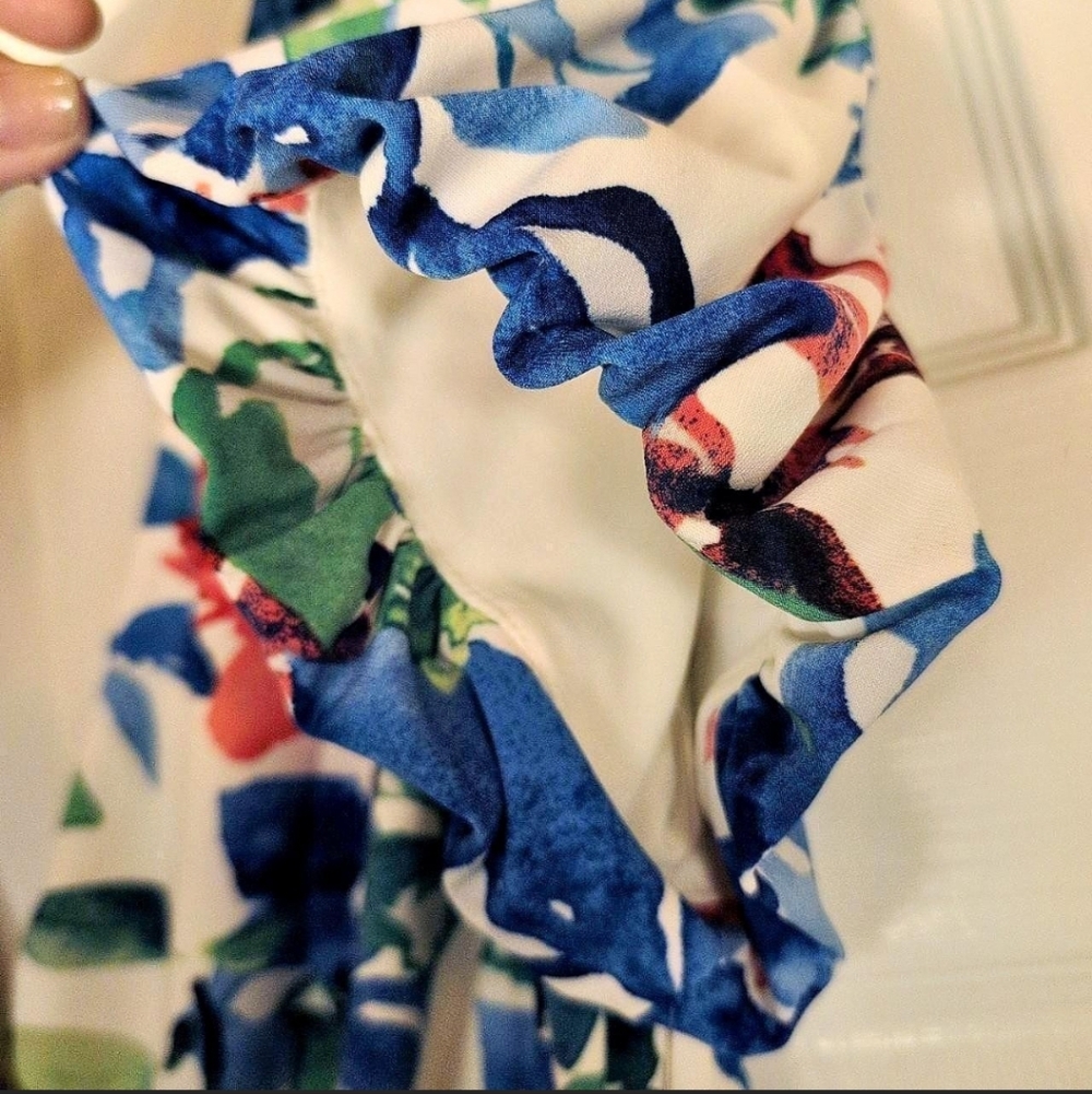 Lauren Ralph Lauren floral faux wrap dress puff bubble‎ sleeves new with tags - Picture 7 of 7